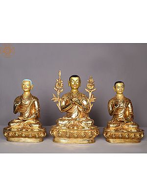 13" Tsongkhapa (Set of 3) From Nepal