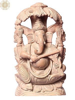 4" Small Lord Ganesha Playing Violin