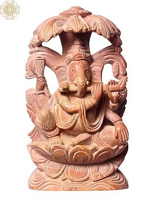 4" Small Lord Ganesha Playing Flute