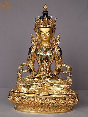 21" Goddess Vajrapani Seated on Throwne From Nepal