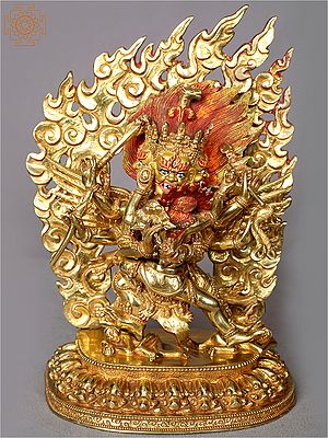 10" Tibetan Buddhist Deity Hayagriva Copper Statue from Nepal