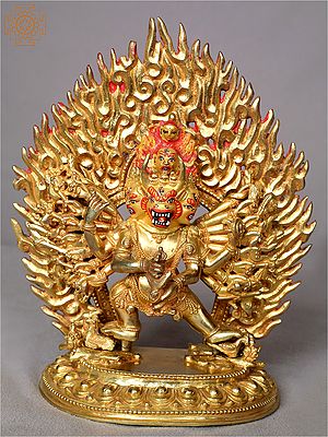 8" Lord Megh Sambara Statue From Nepal