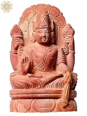 4" Small Sitting Lord Narayana Stone Statue
