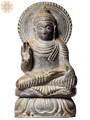 3" Small Gautam Buddha Green Stone Statue