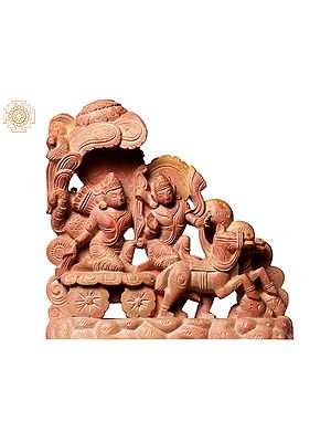 6" Krishna & Arjuna in Mahabharata