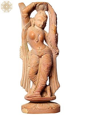 6" Dancing Lady Pink Stone Sculpture