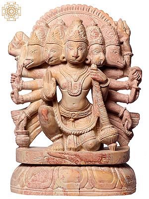 8" Hindu God Of Strength Panchamukhi Hanuman