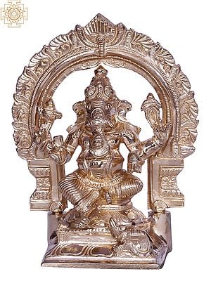 6" Lord Ganpati Bronze Sculpture with Arch