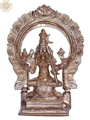 6" Goddess Kamakshi Bronze Statue with Arch