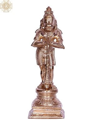 6" Lord Hanuman Bronze Statue with Gada