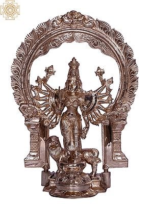 13" Hindu Goddess Durga With Multiple Hands