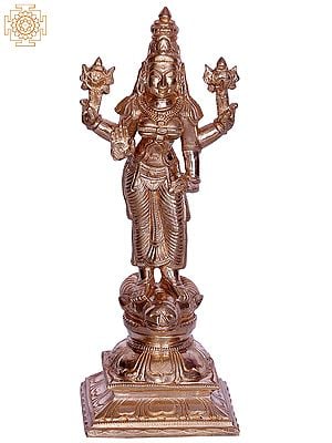6" Standing Hindu Goddess Durga Bronze Statue
