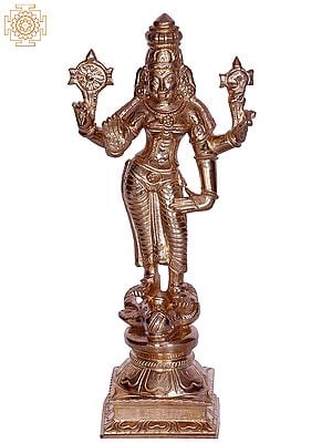 7" Standing Goddess Durga Bronze Sculpture