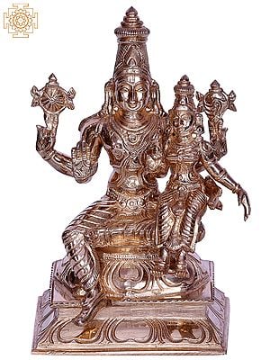 7" Hindu Deities Lakshmi Narayana Bronze Statue