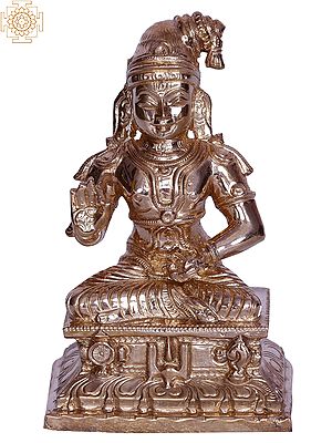 5" Hindu Saint Nammalvar Bronze Statue