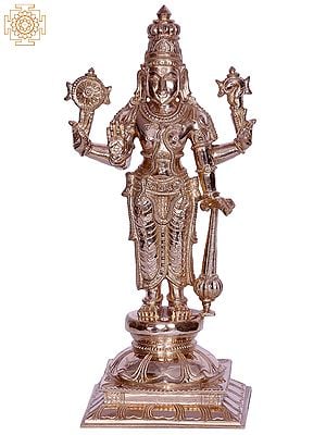 12" Standing Lord Vishnu (Perumal) Bronze Sculpture