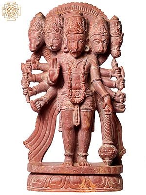 10" Hindu God Panchamukhi Hanuman Standing