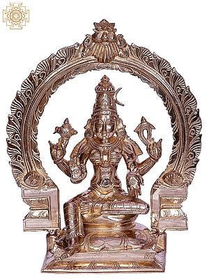 12" Hindu Goddess Bhuvaneshvari With Arch