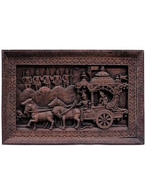 30" Chariot Wooden Panel | Made In India