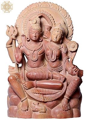 15þ Hindu God Shiva Parvati On Throne