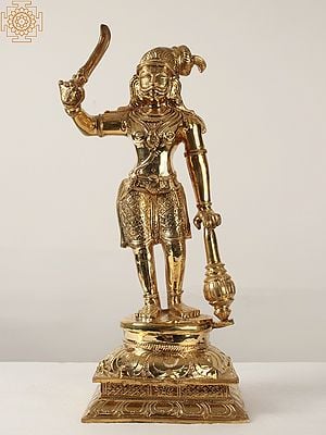 20" Brass Madurai Veeran