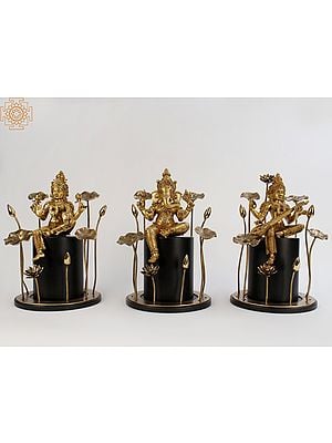 Lakshmi, Ganesha and Saraswati Set
