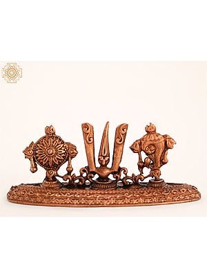 2" Small Hindu Vaishnava Symbols | Copper
