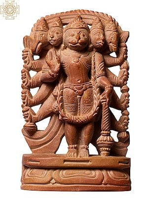 4" Small Standing Panchamukhi Lord Hanuman