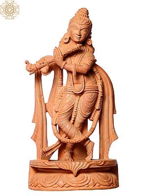 8" Lord Krishna Standing With Flute