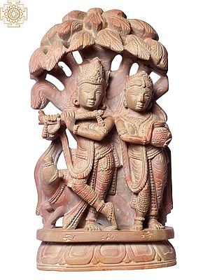 8" Radha Krishna Standing With Flute