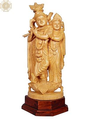 15" Radha Krishna Standing On Lotus