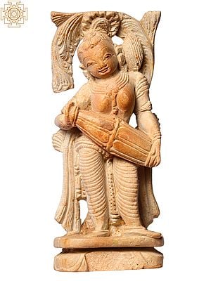 4" Small Lady Playing Dholak