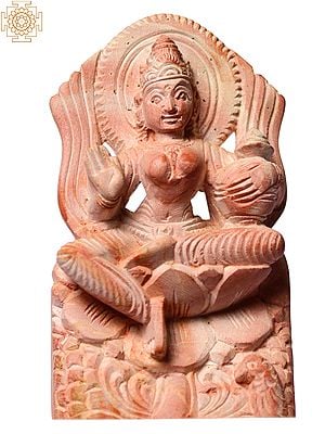 4" Small Dhana Lakshmi Seated on Lotus