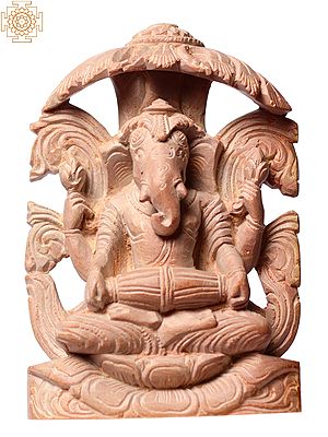 4" Small Lord Ganesha Playing Dholak