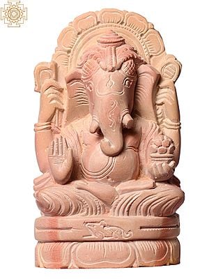 4" Small Four Armed Sitting Lord Ganapati