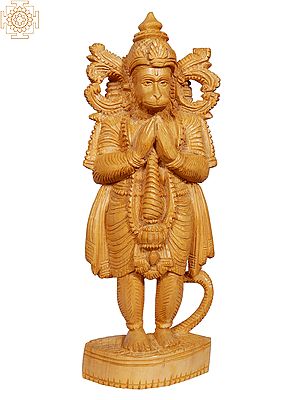 9" Lord Hanuman Standing With Gada