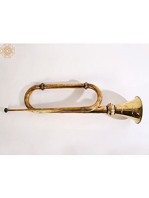 27" Authentic Brass Bugle in Brass | Indian Musical Instrument