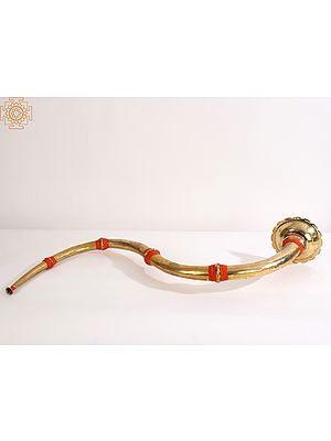 7" Indian Musical Instrument Narsinga in Brass