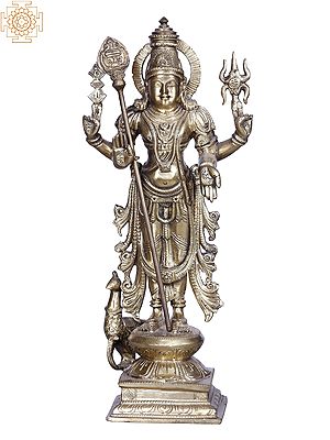 Lord Murugan With Peacock| Brass Statue