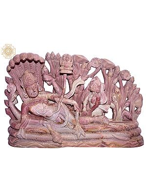 Lord Vishnu | Sheshnag Throne | Stone Statue