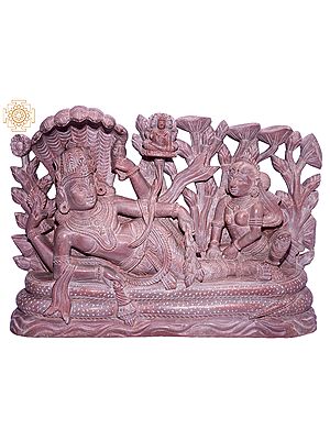 God Vishnu Lying Sheshnag Throne | Stone Statue