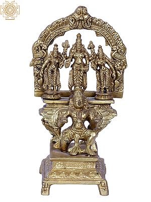 7'' Balaji Thayar with Garuda Base | Brass
