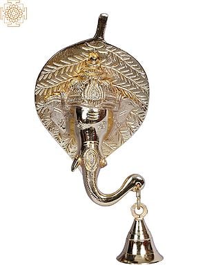 Leaf Vinayaka Bell | Gold-Plated Brass