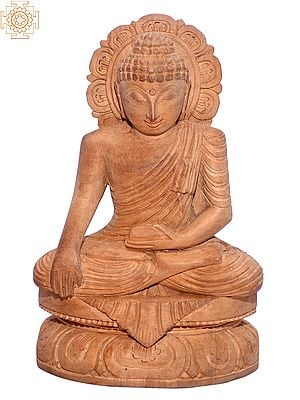 7" Lord Gautama Buddha In Bhumisparsha Mudra | Orissa Wood