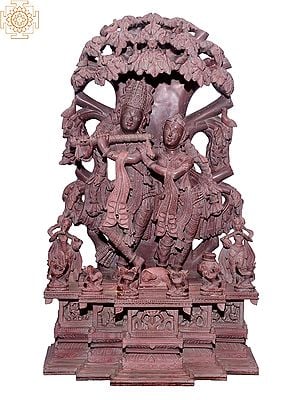 25" Lord Krishna With Radha Standing Under Tree