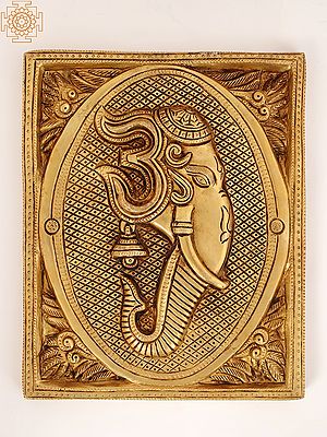 10" Om Ganesha Wall Hanging | Brass