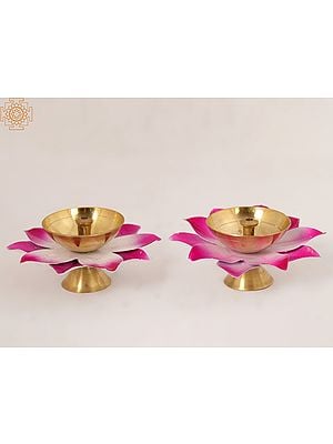 3" Lotus Deepam | Brass