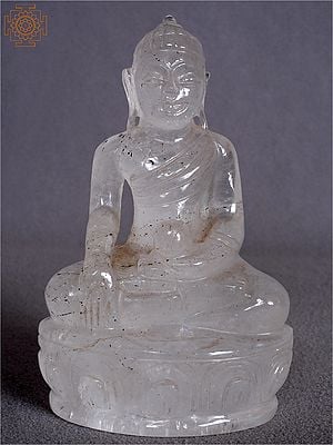 5" Small Shakyamuni Buddha Crystal Idol from Nepal