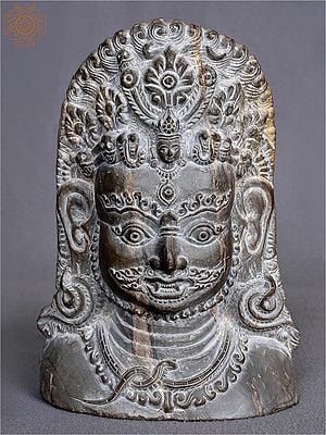 6" Stone Bhairava Bust from Nepal