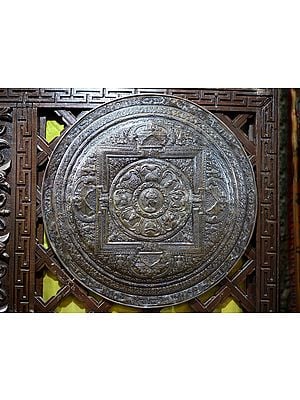 24" Copper Sheet Hevajra Mandala from Nepal